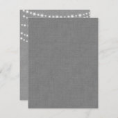 Twinkle Lights op Grey Burlap RSVP (Voorkant / Achterkant)
