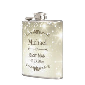 Twinkle Lights Outdoor Wedding Best Man Groomsman Heupfles (Links)