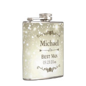 Twinkle Lights Outdoor Wedding Best Man Groomsman Heupfles (Rechts)