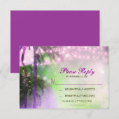 twinkle lights palmen strand bruiloft RSVP kaart (Voorkant / Achterkant)