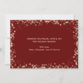 Twinkle Lights Red 2 Foto Feestdagenkaart (Achterkant)