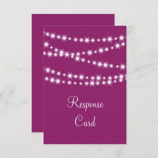 Twinkle Lights RSVP (magenta) (Voorkant / Achterkant)