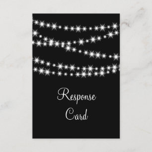 Twinkle Lights RSVP met menu (zwart)