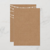 Twinkle Lights RSVP op Burlap (Voorkant / Achterkant)