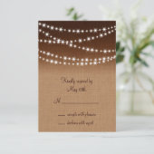 Twinkle Lights RSVP op Shaded Burlap (Staand voorkant)