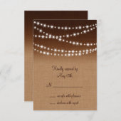 Twinkle Lights RSVP op Shaded Burlap (Voorkant / Achterkant)