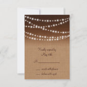 Twinkle Lights RSVP op Shaded Burlap (Achterkant)