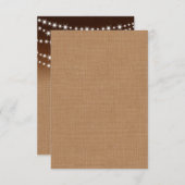 Twinkle Lights RSVP op Shaded Burlap (Voorkant / Achterkant)