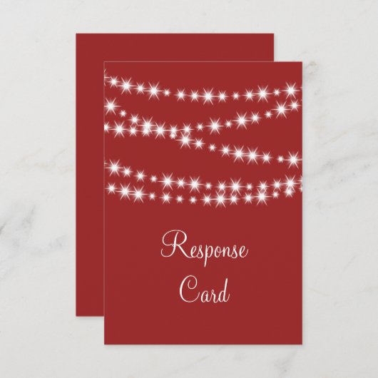 Twinkle Lights RSVP (rood) (Voorkant / Achterkant)