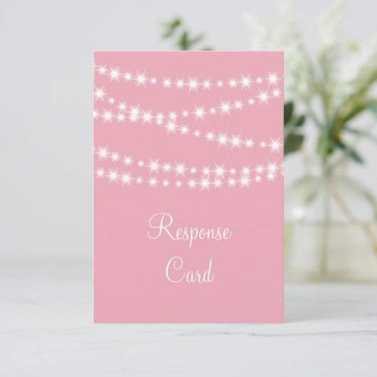 Twinkle Lights RSVP (roze) (Staand voorkant)