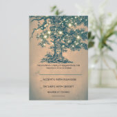 Twinkle Lights Rustic Wedding RSVP-kaart RSVP Kaartje (Staand voorkant)