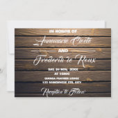Twinkle Lights Rustic Wood Lace Save The Date (Achterkant)