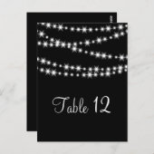 Twinkle Lights Tafelnummer (zwart) (Voorkant / Achterkant)