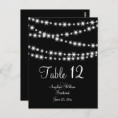 Twinkle Lights Tafelnummer (zwart) (Voorkant / Achterkant)