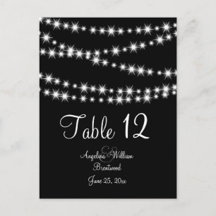 Twinkle Lights Tafelnummer (zwart)