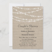 Twinkle Lights Typografie Couple's Shower Invite Kaart (Voorkant)