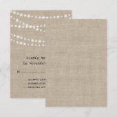 Twinkle Lights Typografie RSVP Kaartje (Voorkant / Achterkant)