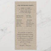 Twinkle Lights Typography Wedding Program Programmakaart (Achterkant)