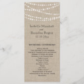 Twinkle Lights Typography Wedding Program Programmakaart (Voorkant)