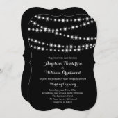 Twinkle Lights Wedding Invitation 2 Kaart (Voorkant / Achterkant)