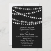 Twinkle Lights Wedding Invitation (zwart) Kaart (Voorkant)