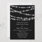 Twinkle Lights Wedding Invitation (zwart) Kaart (Voorkant)