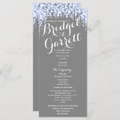 Twinkle Lights Wedding Program Programmakaart (Voorkant / Achterkant)