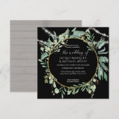 Twinkle Lights Wijnmakerij Hout Eucalyptus Waterve Kaart (Voorkant / Achterkant)