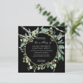 Twinkle Lights Wijnmakerij Hout Eucalyptus Waterve Kaart (Staand voorkant)