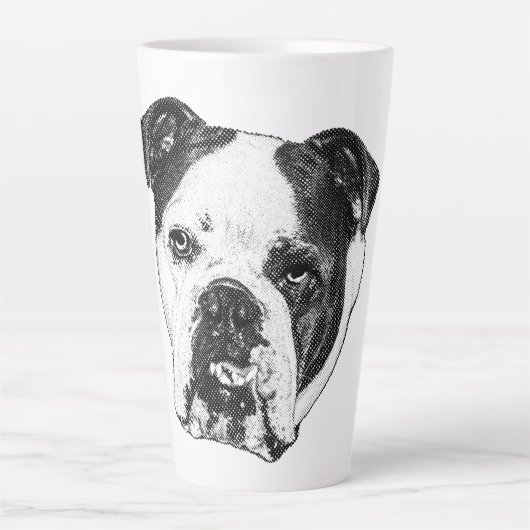 Twinkle-Lit Bulldog Brouwsel Latte Mok (Voorkant)
