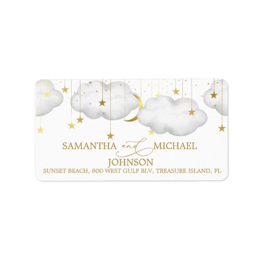 Twinkle Litter Star-Adresetiketten Etiket (Voorkant)