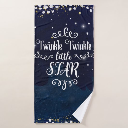 Twinkle Litter Star Hemelhemelse Sterrige Whimsy H Bad Handdoek (Badhanddoek)