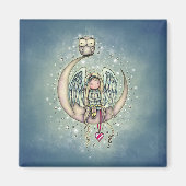 Twinkle Little Angel en Owl Illustrated Art Magneet (Voorkant)