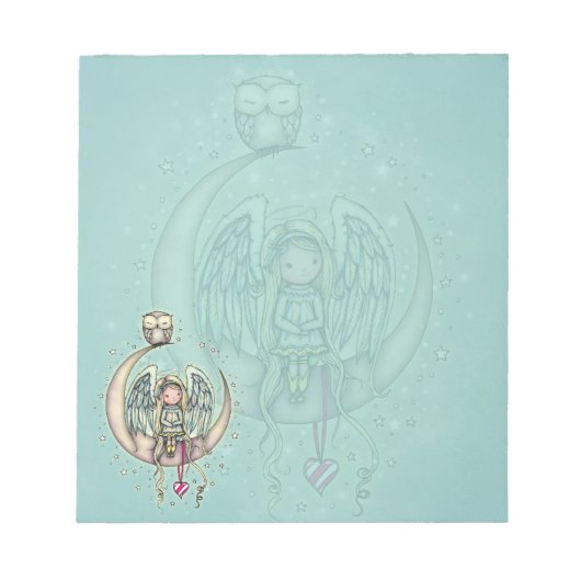 Twinkle Little Angel en Owl Illustrated Art Notitieblok (Voorkant)