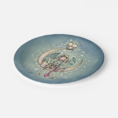 Twinkle Little Angel en Owl Illustrated Art Papieren Bordje (Gekanteld)