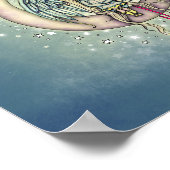 Twinkle Little Angel en Owl Illustrated Art Poster (Hoek)