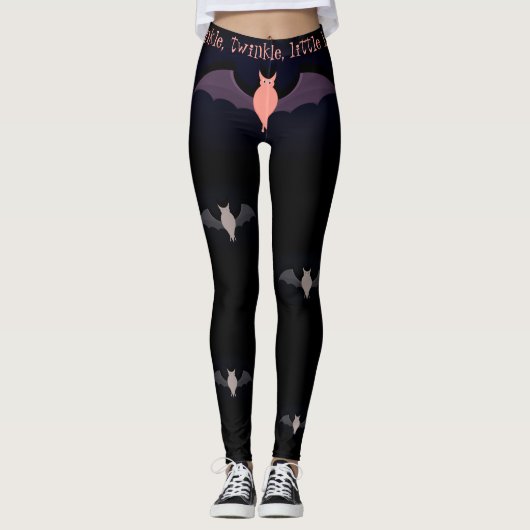 Twinkle Little Bat Halloween Leggings (Voorkant)