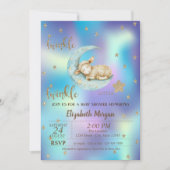 Twinkle Little Sheep Star Holografisch Baby shower Kaart (Voorkant)