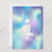 Twinkle Little Sheep Star Holografisch Baby shower Kaart (Achterkant)