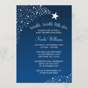 Twinkle Little Shooting Star-Baby shower Kaart