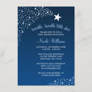 Twinkle Little Shooting Star-Baby shower Kaart