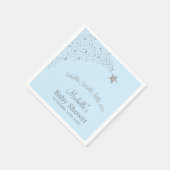 Twinkle Little Shooting Star blauw zilver Servet (Hoek)