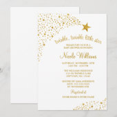 Twinkle Little Shooting Star Faux Gold Baby shower Kaart (Voorkant / Achterkant)