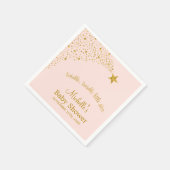 Twinkle Little Shooting Star Pink Gold Baby shower Servet (Hoek)