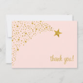 Twinkle Little Shooting Star Pink Gold Bedankt (Voorkant)