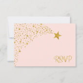 Twinkle Little Shooting Star Pink Gold RSVP (Voorkant)