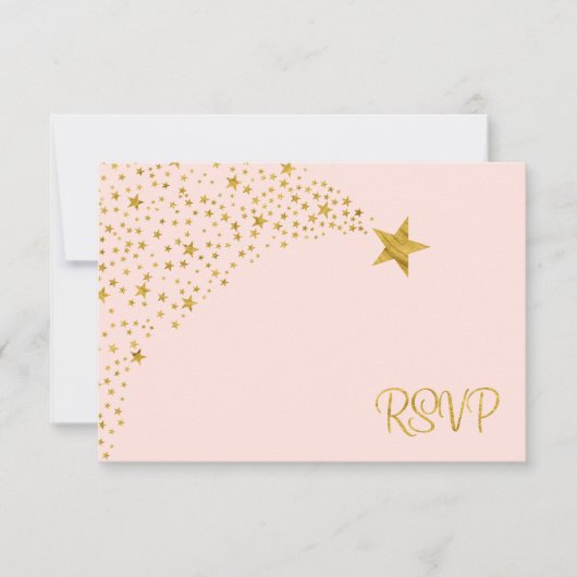 Twinkle Little Shooting Star Pink Gold RSVP (Voorkant)