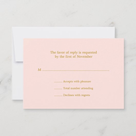 Twinkle Little Shooting Star Pink Gold RSVP Kaartje (Achterkant)