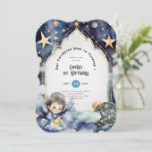 Twinkle Little Star 1e VERJAARDAG, BABY SHOWER JON Kaart (Staand voorkant)