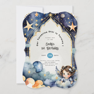 Twinkle Little Star 1e VERJAARDAG, BABY SHOWER Mei Kaart